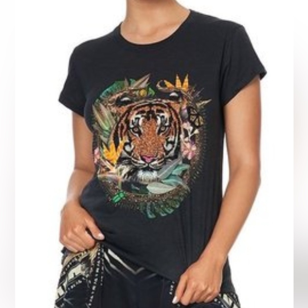 Camilla Black Tiger Graphic Women's Tee